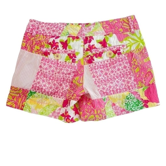 LILLY Pulitzer Patchwork Classic Shorts Size 0 - Picture 2 of 8